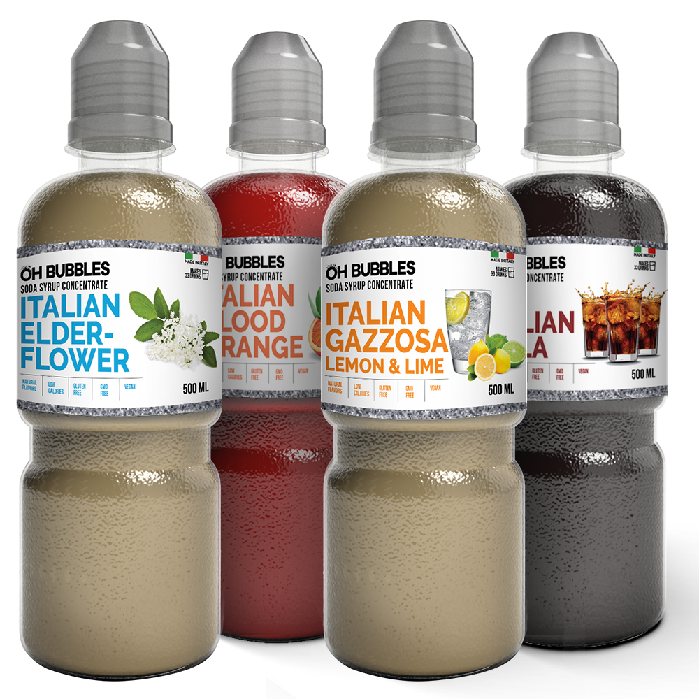 4-pack FIZZFAM- The Ultimate Family Favourites Soda Syrup Bundle
