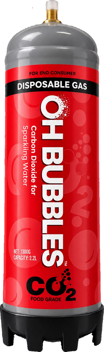 OH Bubbles 2.2L CO₂ replacement cylinder, 1300g net, food grade